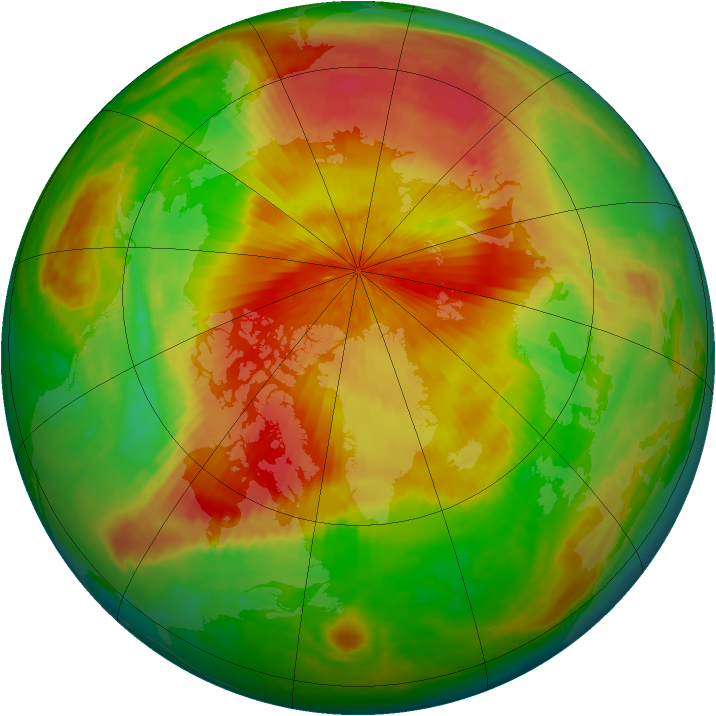 Arctic ozone map for 02 May 2004
